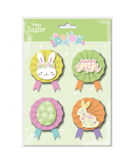 Easter Bunny Egg Letters Cute Mini Badge EASC0011